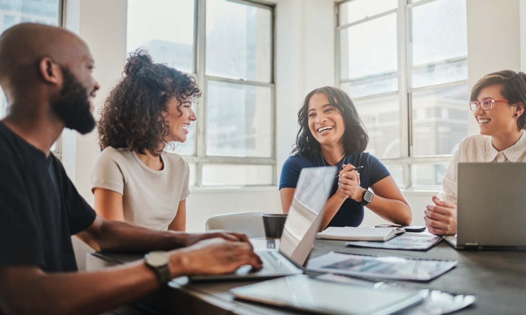 Group of diverse financial advisors