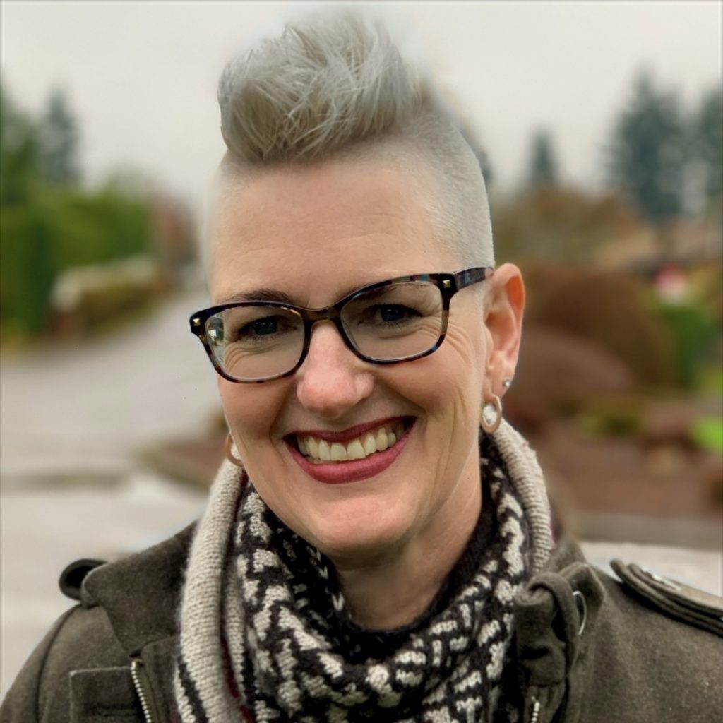 Stacie Rasmussen smiling happily