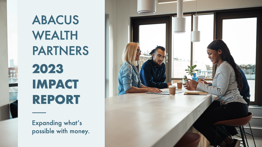 Cover of the 2023 Abacus Impact Report